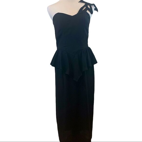 BB collections by Barbara Barbara black peplum LBD - Picture 1 of 11
